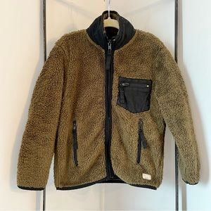 Gap Brown Sherpa Zip Up Jacket Size 4-5